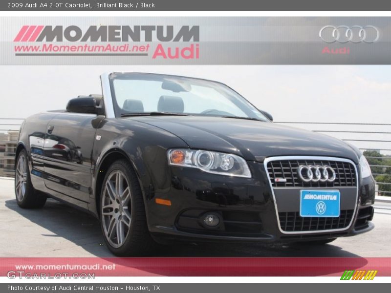Brilliant Black / Black 2009 Audi A4 2.0T Cabriolet