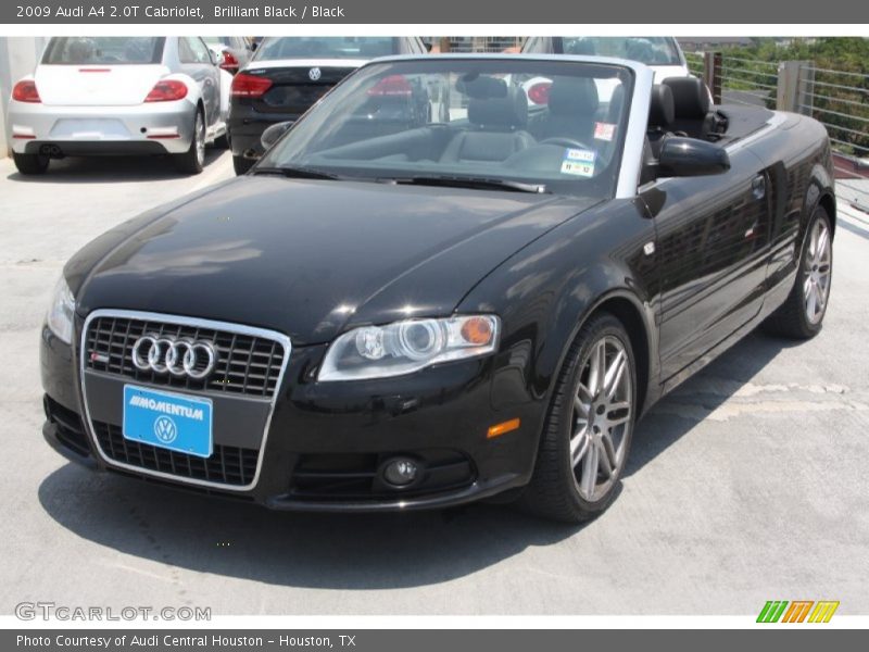 Brilliant Black / Black 2009 Audi A4 2.0T Cabriolet
