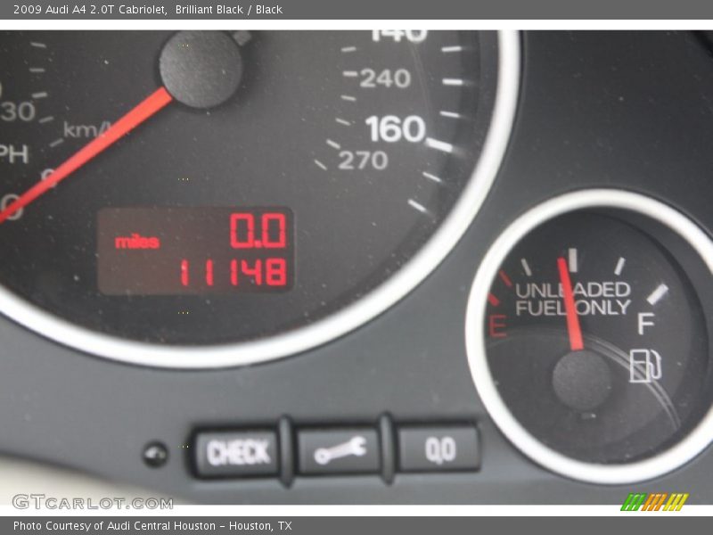 Brilliant Black / Black 2009 Audi A4 2.0T Cabriolet