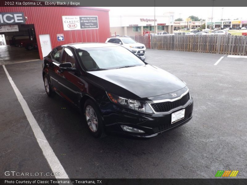 Ebony Black / Beige 2012 Kia Optima LX