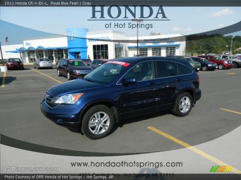 Royal Blue Pearl / Gray 2011 Honda CR-V EX-L
