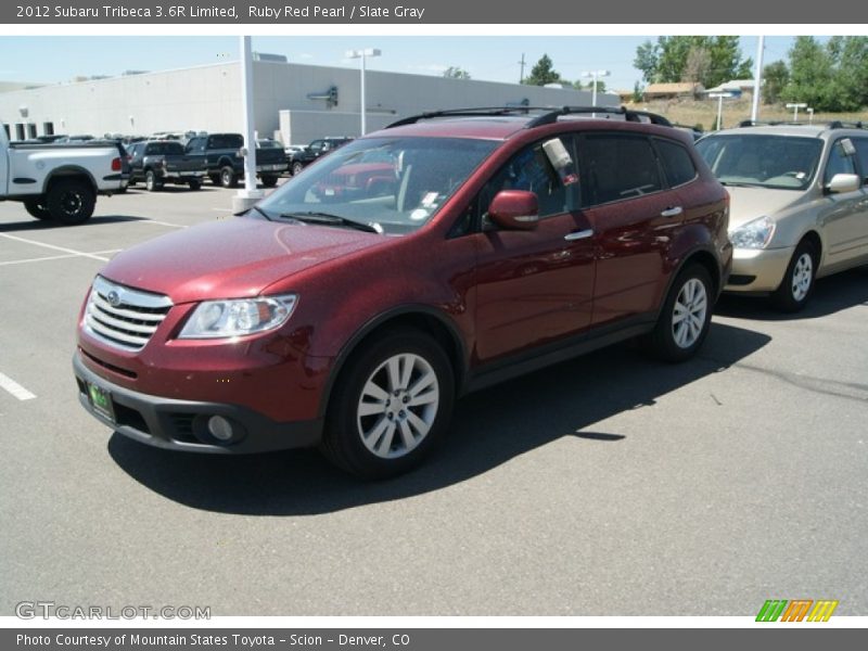 Ruby Red Pearl / Slate Gray 2012 Subaru Tribeca 3.6R Limited
