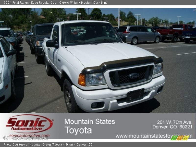 Oxford White / Medium Dark Flint 2004 Ford Ranger Edge Regular Cab