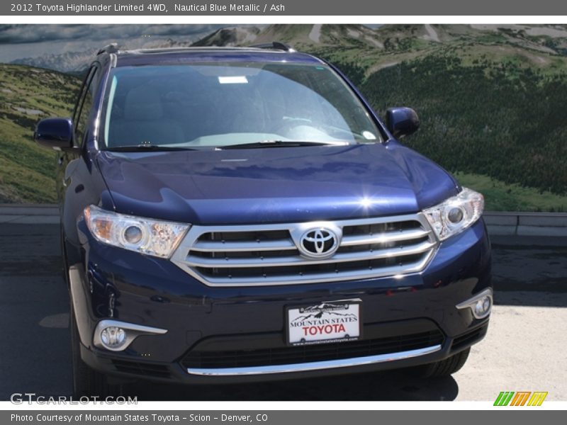 Nautical Blue Metallic / Ash 2012 Toyota Highlander Limited 4WD