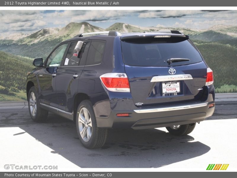 Nautical Blue Metallic / Ash 2012 Toyota Highlander Limited 4WD