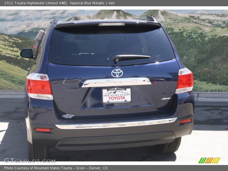 Nautical Blue Metallic / Ash 2012 Toyota Highlander Limited 4WD