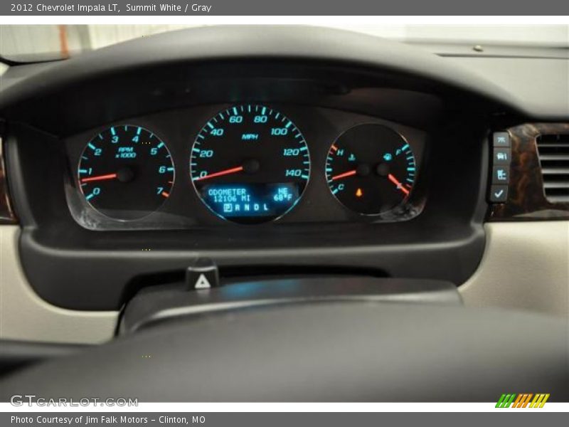 Summit White / Gray 2012 Chevrolet Impala LT