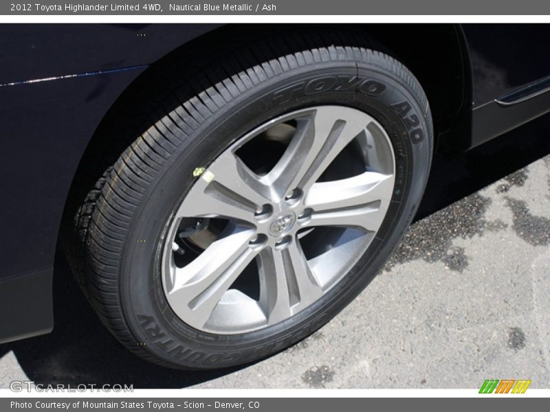 Nautical Blue Metallic / Ash 2012 Toyota Highlander Limited 4WD