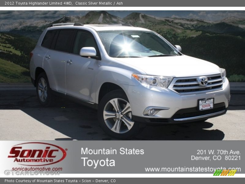 Classic Silver Metallic / Ash 2012 Toyota Highlander Limited 4WD