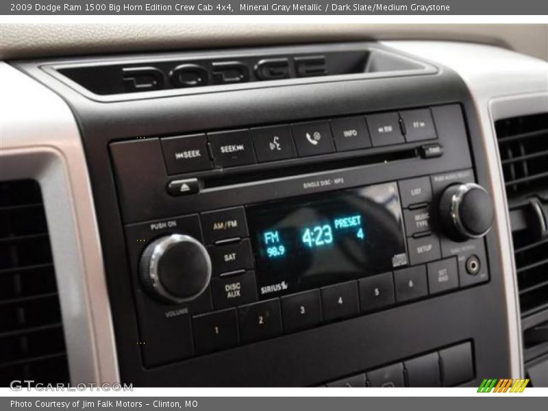 Mineral Gray Metallic / Dark Slate/Medium Graystone 2009 Dodge Ram 1500 Big Horn Edition Crew Cab 4x4