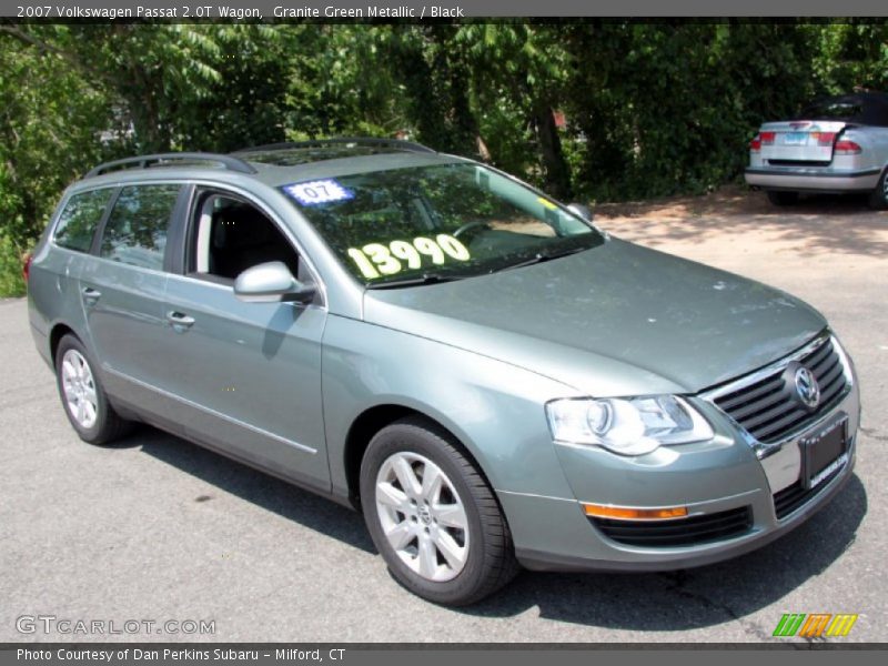 Granite Green Metallic / Black 2007 Volkswagen Passat 2.0T Wagon