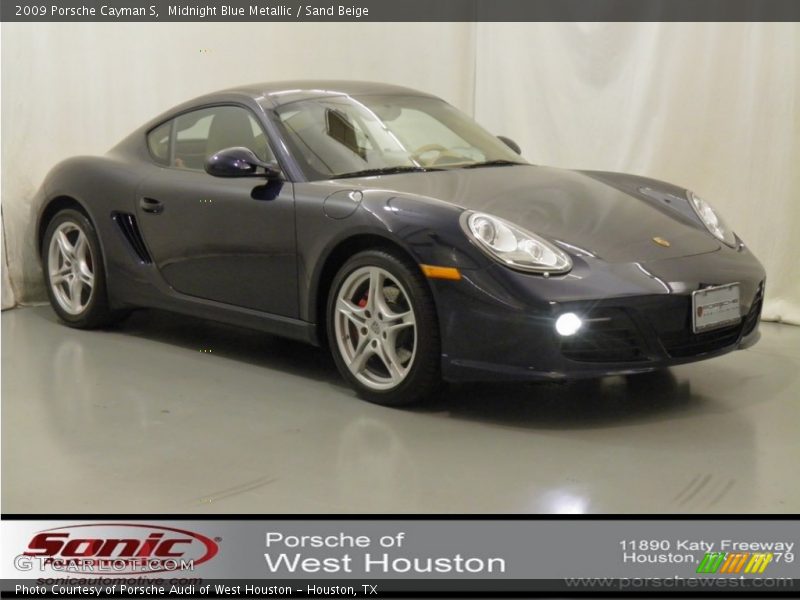 Midnight Blue Metallic / Sand Beige 2009 Porsche Cayman S