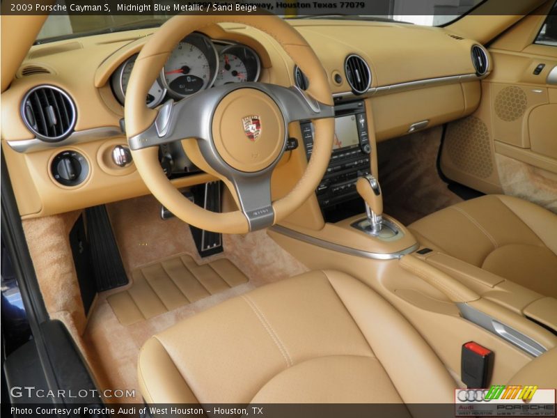 Midnight Blue Metallic / Sand Beige 2009 Porsche Cayman S