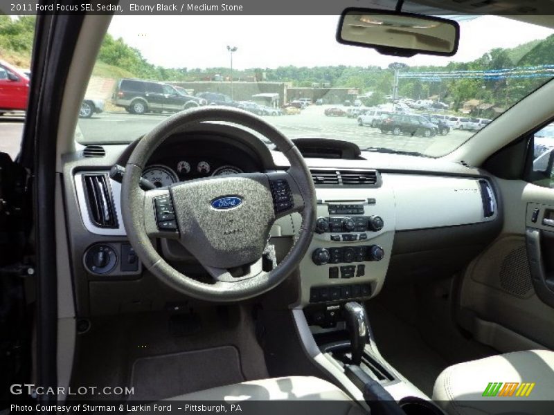 Ebony Black / Medium Stone 2011 Ford Focus SEL Sedan