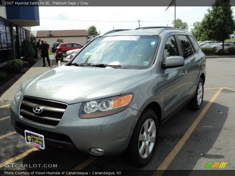 Platinum Sage / Gray 2007 Hyundai Santa Fe SE