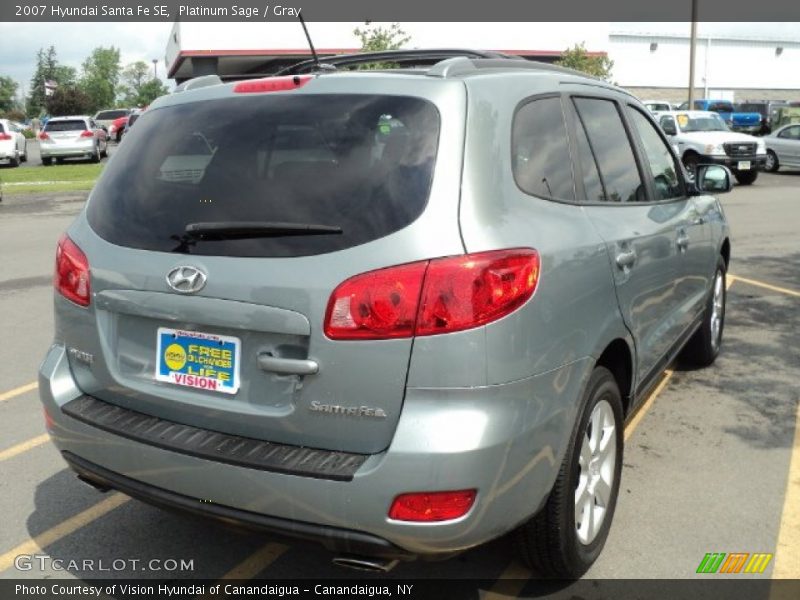 Platinum Sage / Gray 2007 Hyundai Santa Fe SE