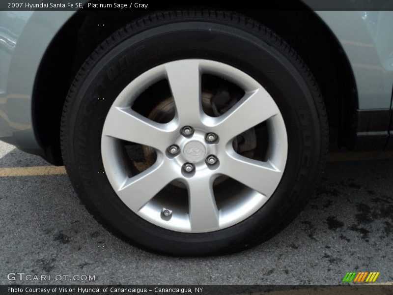 Platinum Sage / Gray 2007 Hyundai Santa Fe SE