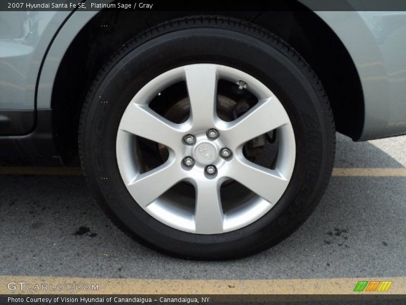 Platinum Sage / Gray 2007 Hyundai Santa Fe SE