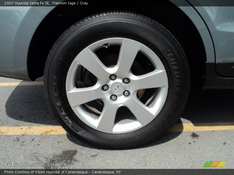 Platinum Sage / Gray 2007 Hyundai Santa Fe SE