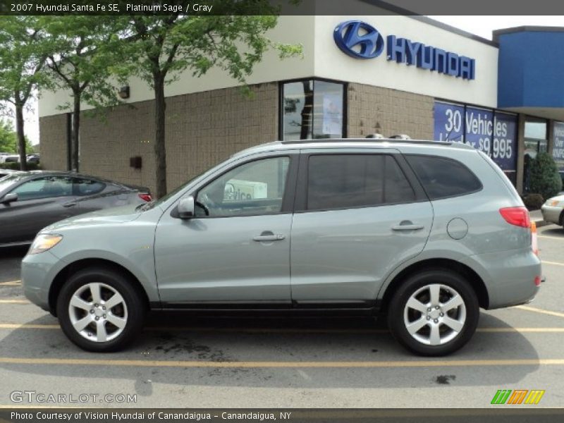 Platinum Sage / Gray 2007 Hyundai Santa Fe SE