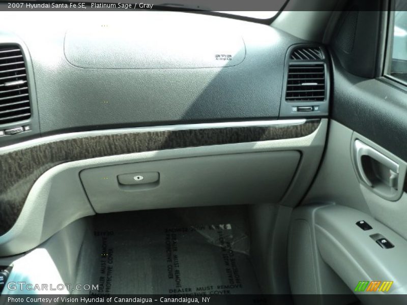 Platinum Sage / Gray 2007 Hyundai Santa Fe SE