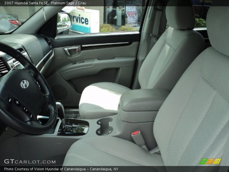 Platinum Sage / Gray 2007 Hyundai Santa Fe SE