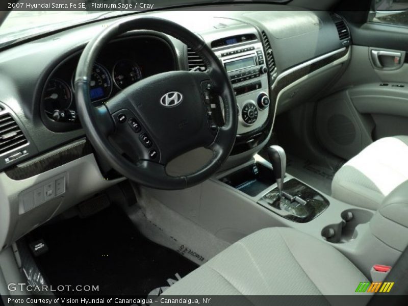 Platinum Sage / Gray 2007 Hyundai Santa Fe SE
