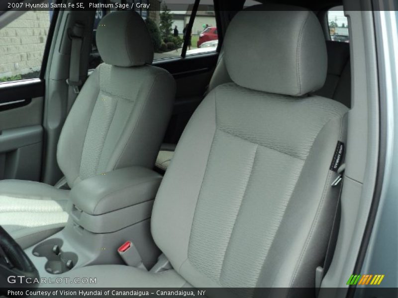 Platinum Sage / Gray 2007 Hyundai Santa Fe SE