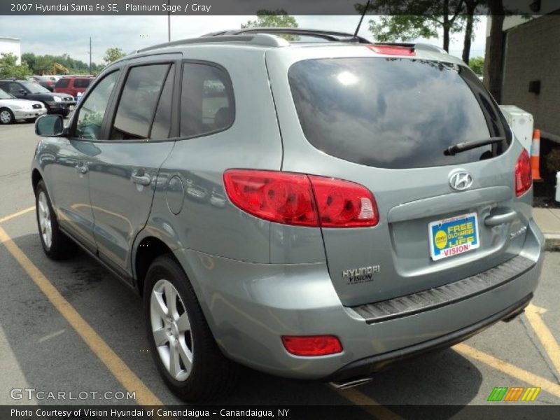 Platinum Sage / Gray 2007 Hyundai Santa Fe SE