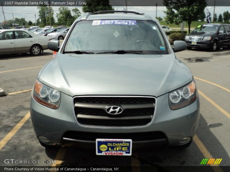 Platinum Sage / Gray 2007 Hyundai Santa Fe SE