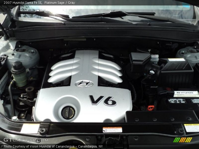 Platinum Sage / Gray 2007 Hyundai Santa Fe SE