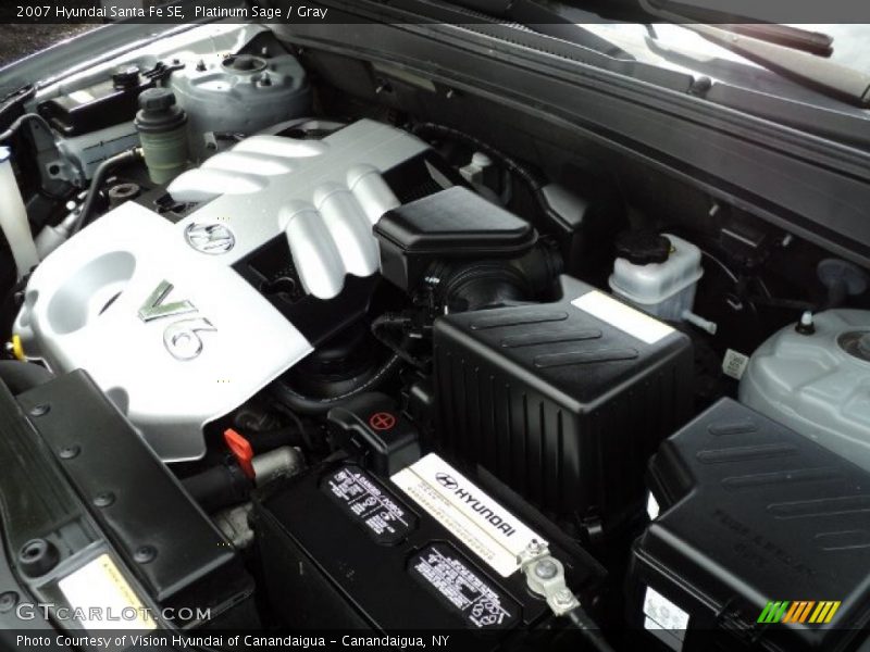 Platinum Sage / Gray 2007 Hyundai Santa Fe SE