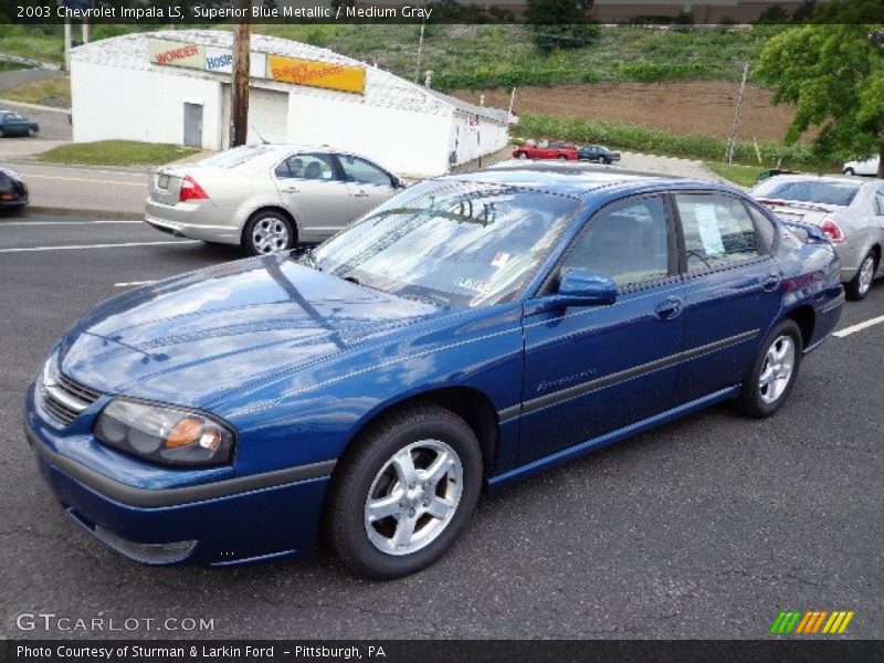 Superior Blue Metallic / Medium Gray 2003 Chevrolet Impala LS