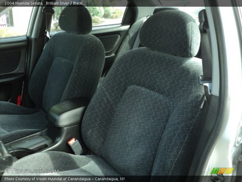 Brilliant Silver / Black 2004 Hyundai Sonata