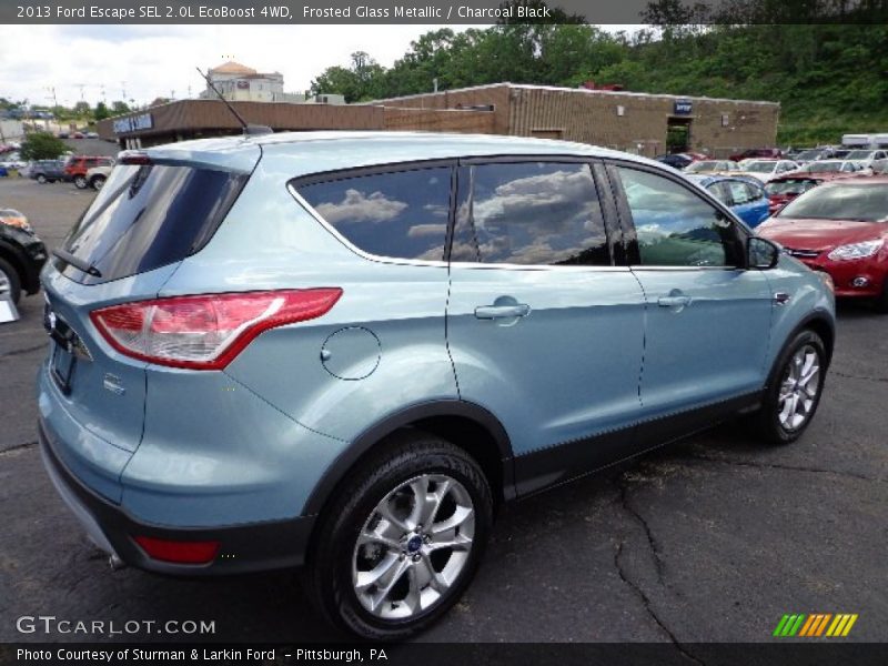 Frosted Glass Metallic / Charcoal Black 2013 Ford Escape SEL 2.0L EcoBoost 4WD