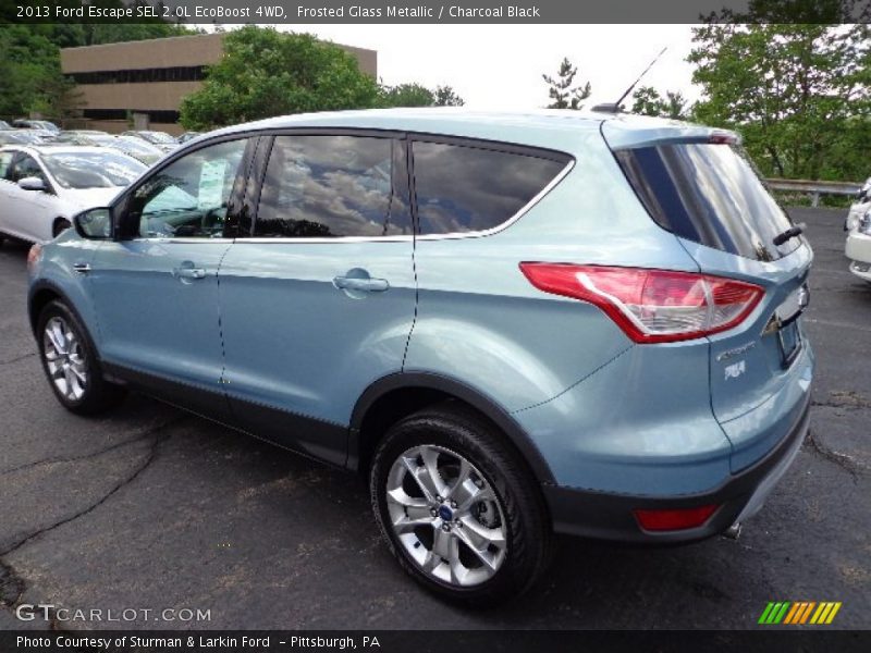 Frosted Glass Metallic / Charcoal Black 2013 Ford Escape SEL 2.0L EcoBoost 4WD