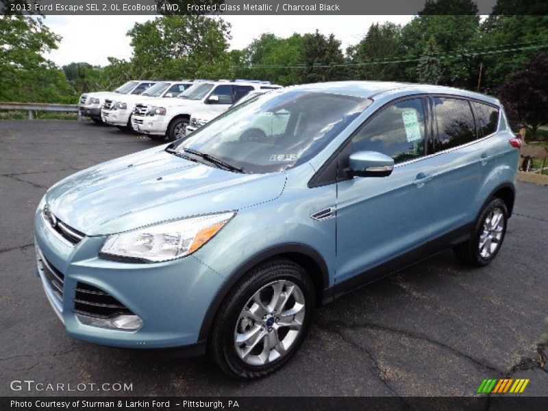 Frosted Glass Metallic / Charcoal Black 2013 Ford Escape SEL 2.0L EcoBoost 4WD