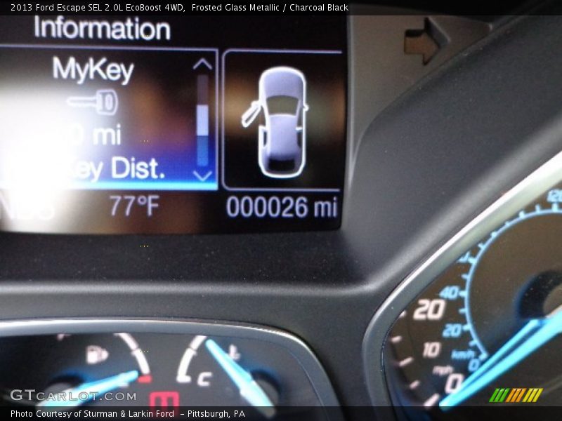 Frosted Glass Metallic / Charcoal Black 2013 Ford Escape SEL 2.0L EcoBoost 4WD