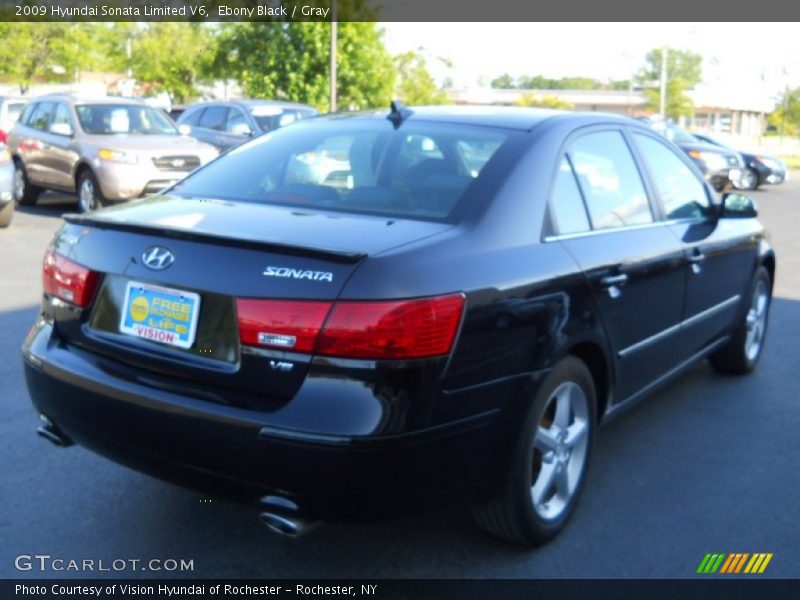 Ebony Black / Gray 2009 Hyundai Sonata Limited V6