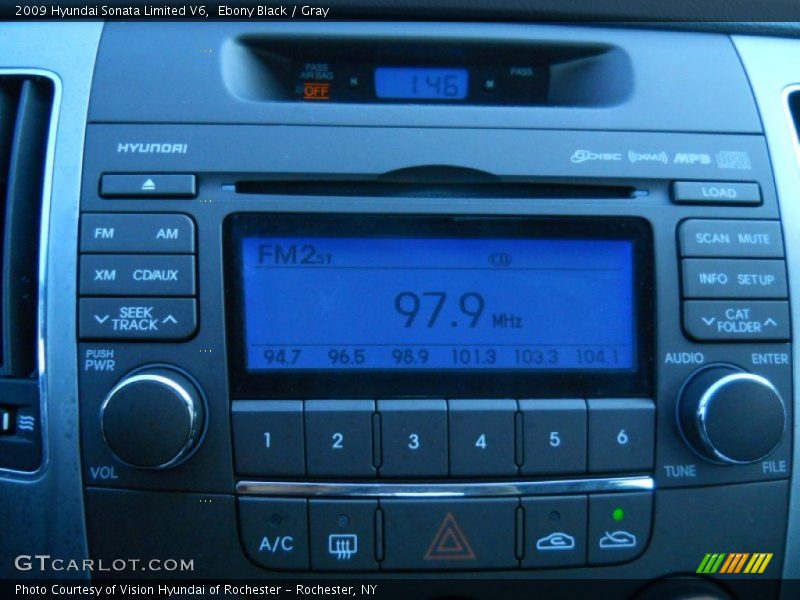Ebony Black / Gray 2009 Hyundai Sonata Limited V6