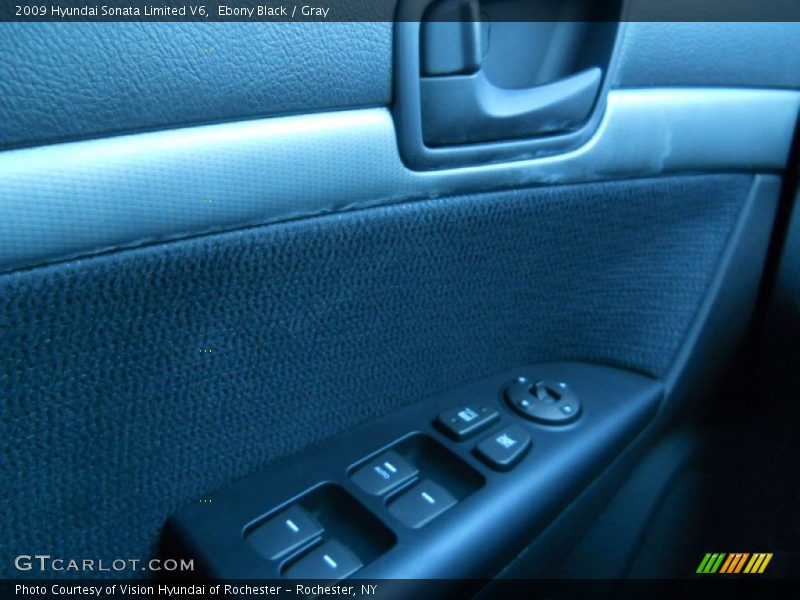 Ebony Black / Gray 2009 Hyundai Sonata Limited V6