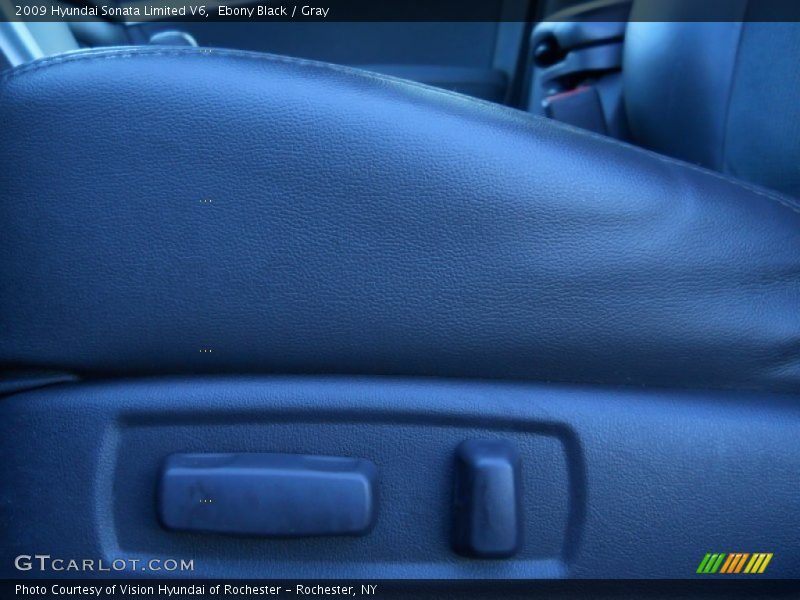 Ebony Black / Gray 2009 Hyundai Sonata Limited V6