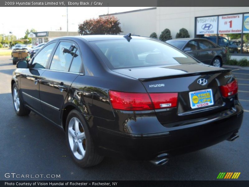 Ebony Black / Gray 2009 Hyundai Sonata Limited V6