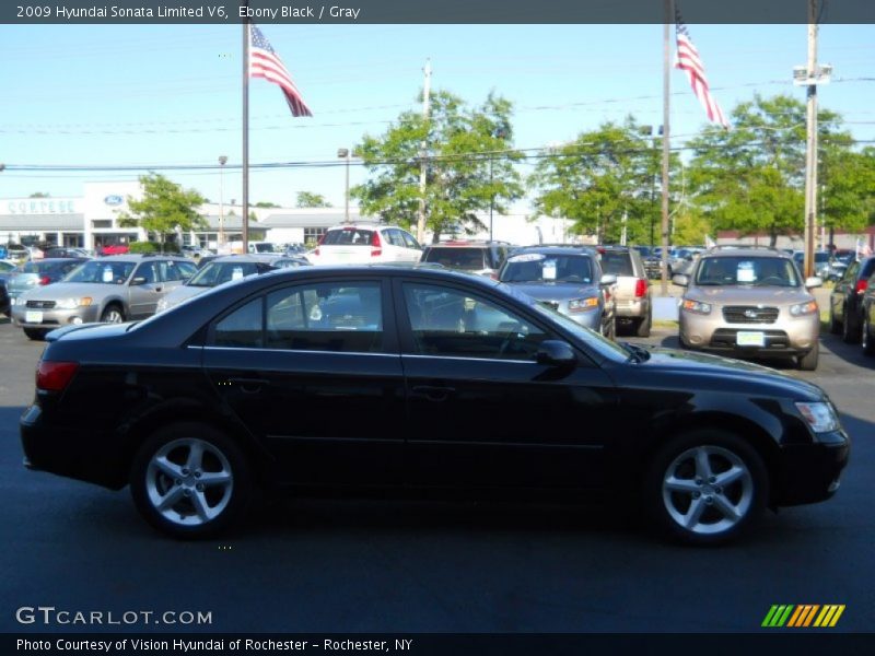 Ebony Black / Gray 2009 Hyundai Sonata Limited V6