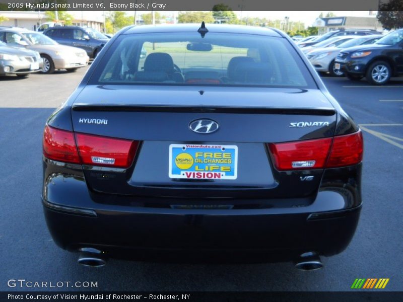 Ebony Black / Gray 2009 Hyundai Sonata Limited V6