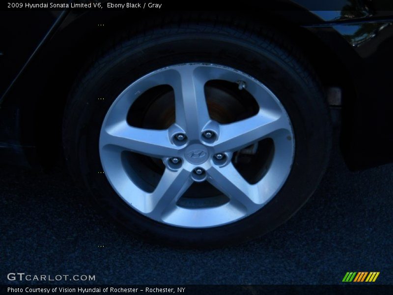 Ebony Black / Gray 2009 Hyundai Sonata Limited V6