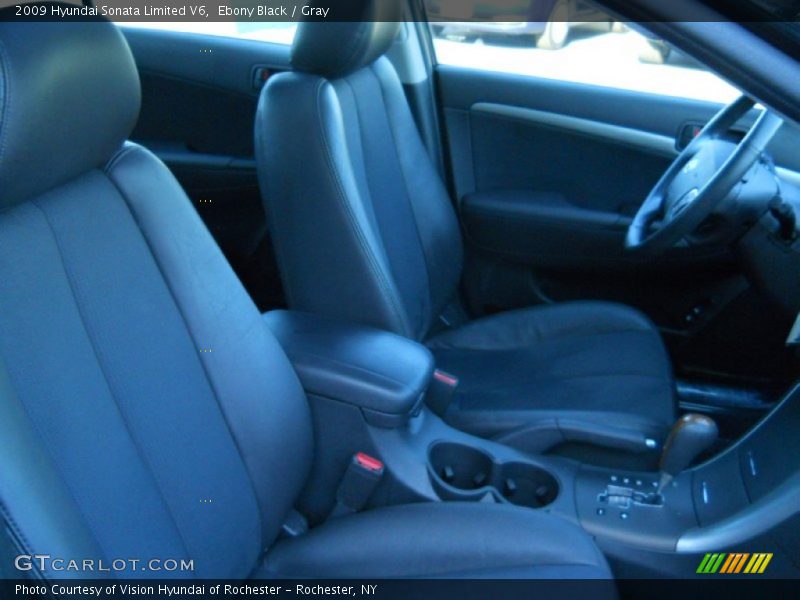 Ebony Black / Gray 2009 Hyundai Sonata Limited V6