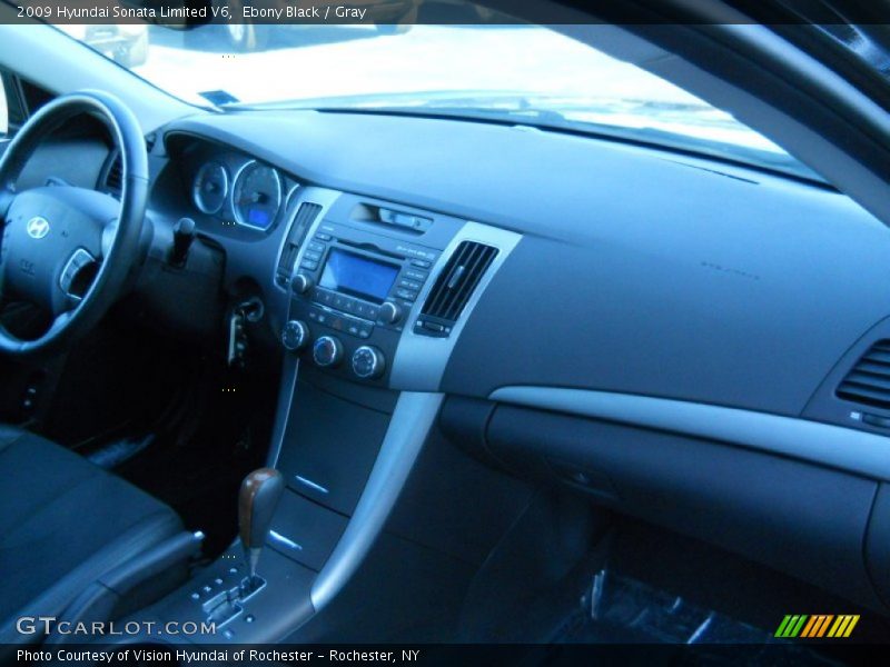 Ebony Black / Gray 2009 Hyundai Sonata Limited V6