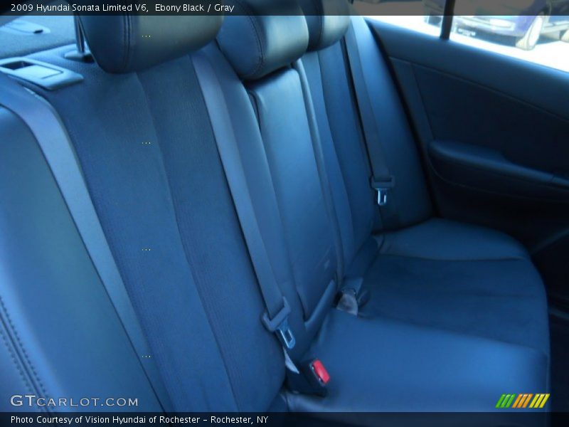 Ebony Black / Gray 2009 Hyundai Sonata Limited V6