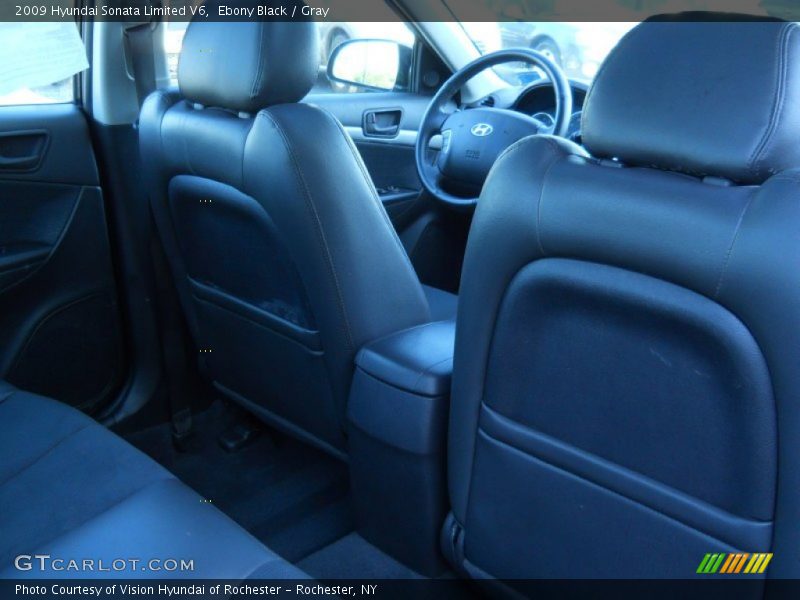 Ebony Black / Gray 2009 Hyundai Sonata Limited V6